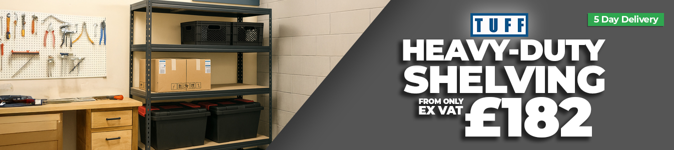 Get TUFF Heavy-Duty Shelving now!