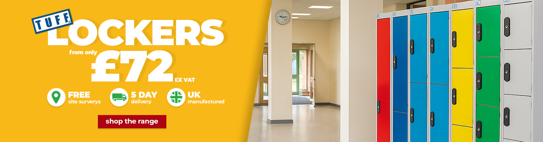 TUFF Lockers in a School Hall