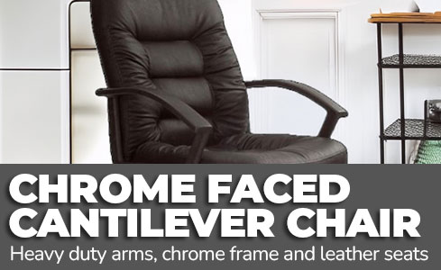Chrome faced Cantilever Chair