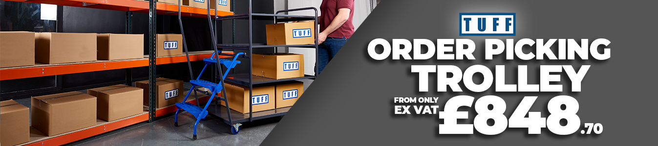 TUFF 5S Order Picking Trolley- 2 shelf