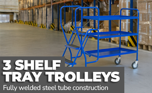 Best-selling 3 Shelf Tray Trolley 