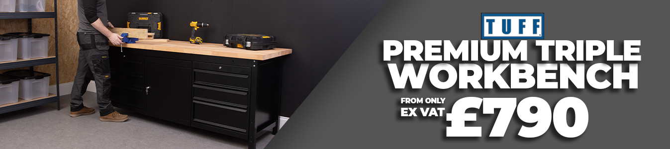 TUFF Premium Workbench - Triple Storage