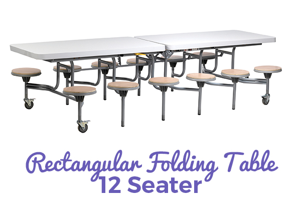 Rectangular Folding Table 12 seater